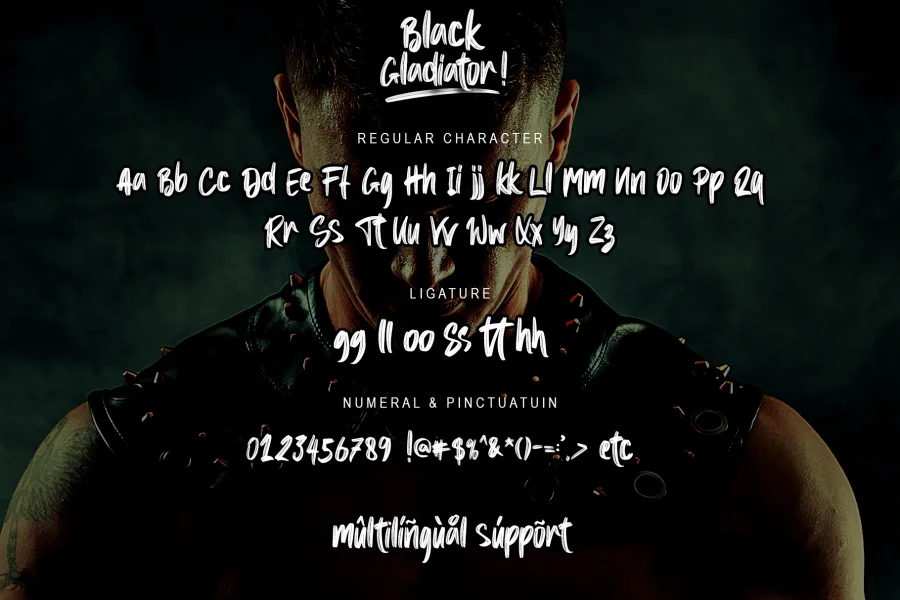 Black Gladiator - Personal Use Font preview 8