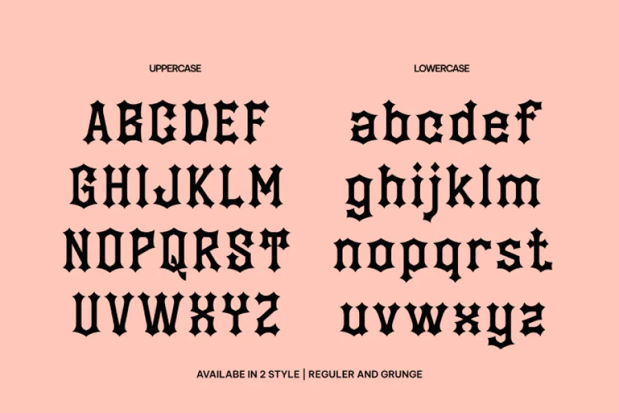 Black Goth Font preview 2