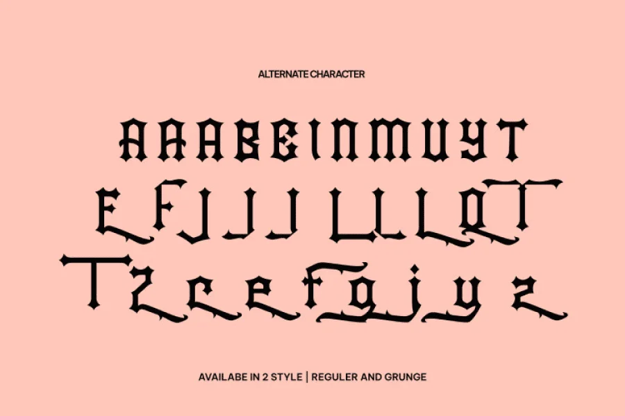 Black Goth Font preview 3