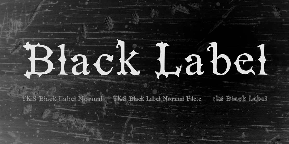 Black Label Font Family