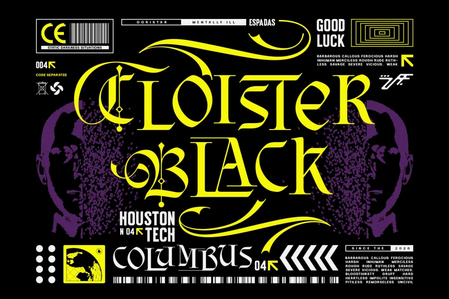 Black Morgana Font preview 4