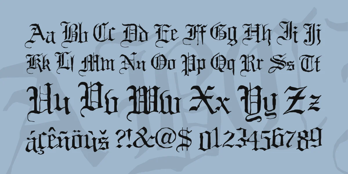 Black Night Font preview 3
