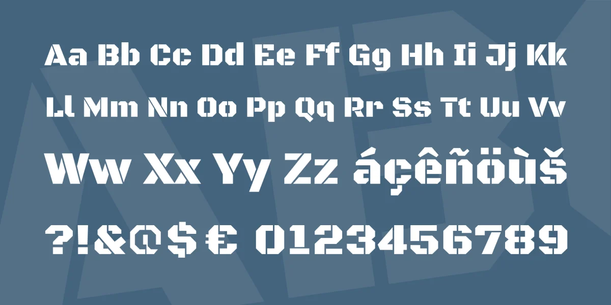 Black Ops One Font preview 3