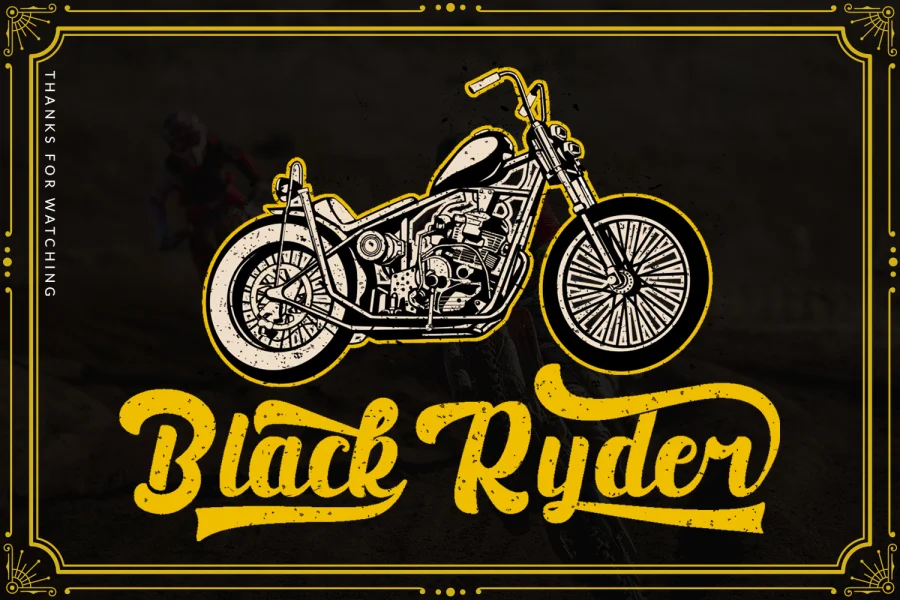 Black Ryder Demo Font preview 11
