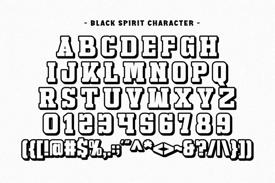 Black Spirit Font preview 7