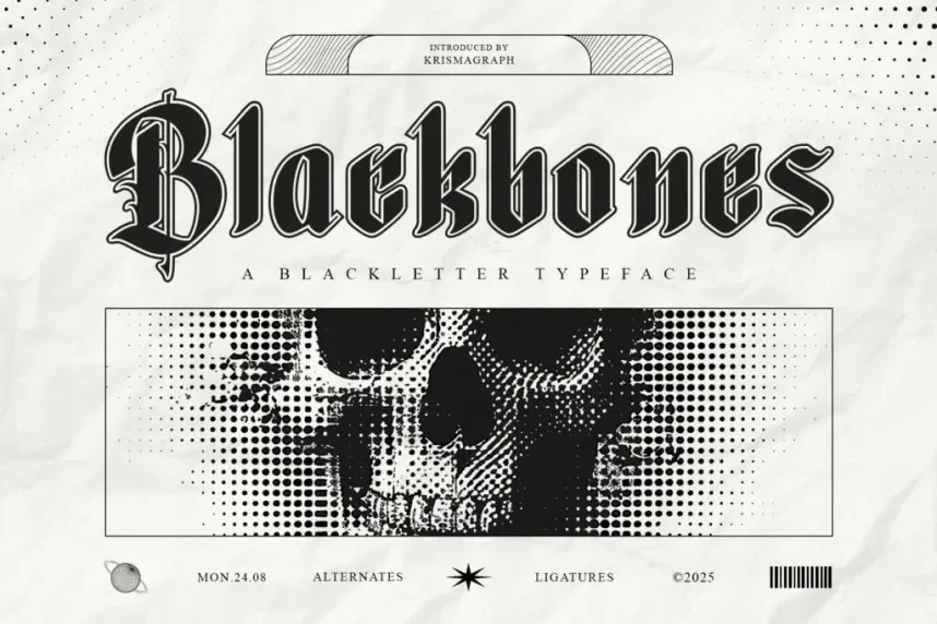 Blackbones Font preview 2