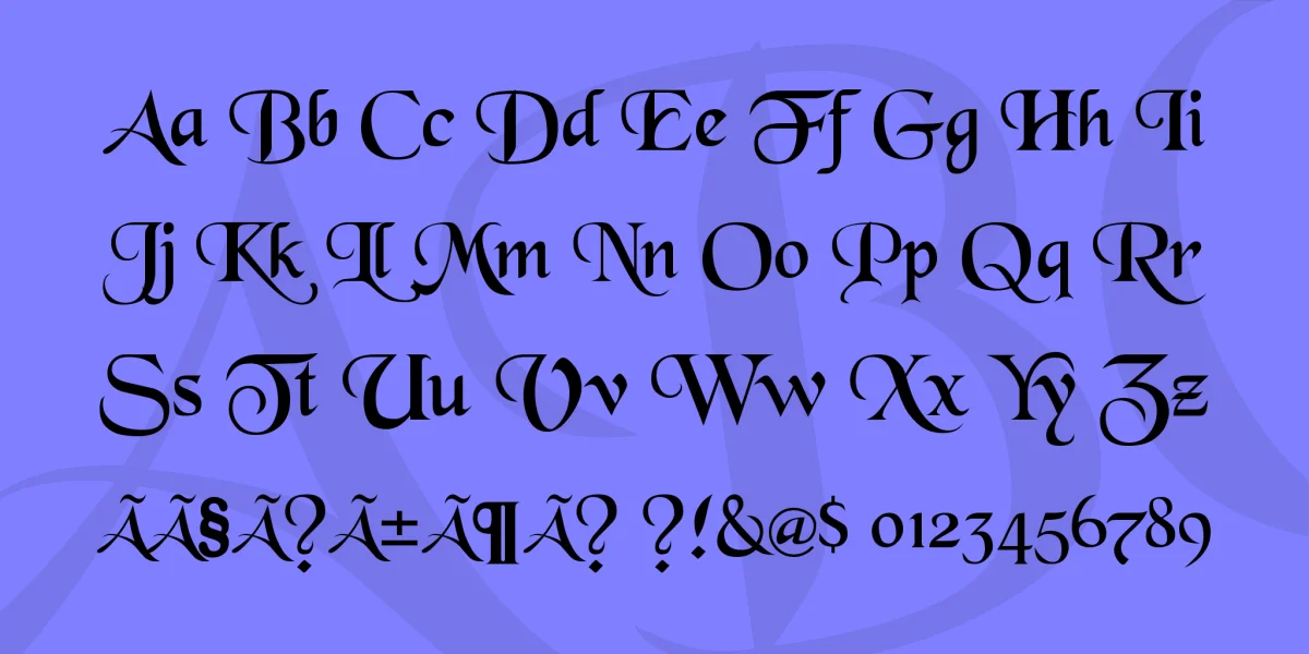 BlackChancery Font preview 4