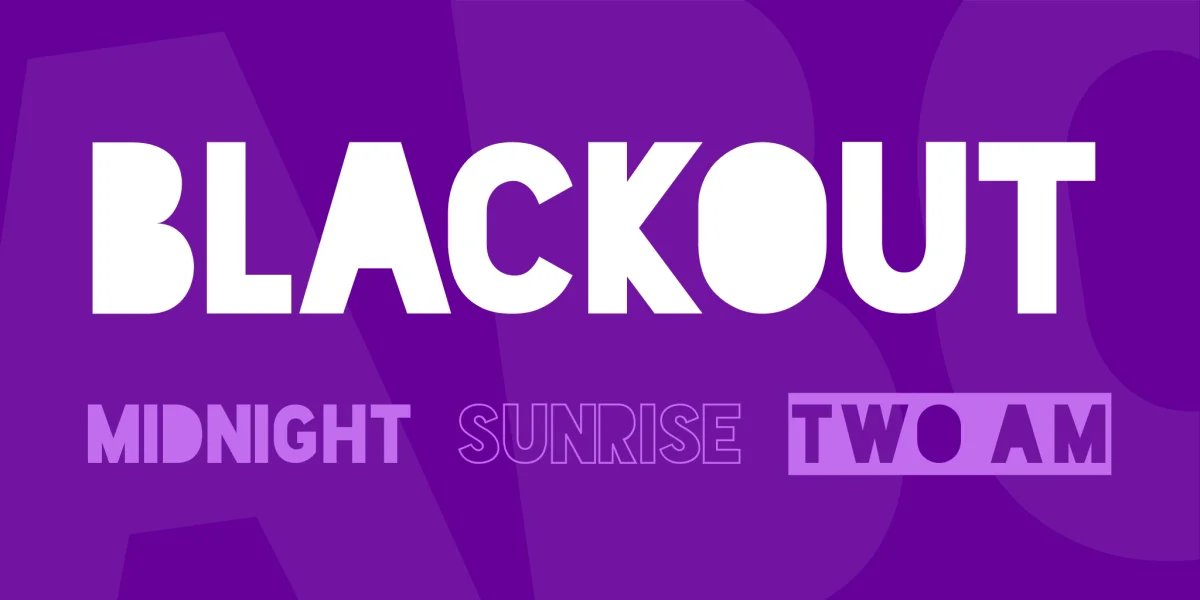 Blackout Font Family preview 7