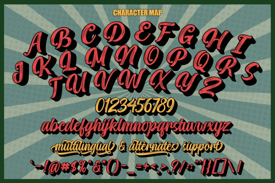 Blackout Oldskull Font preview 10