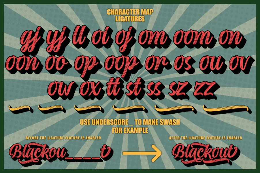 Blackout Oldskull Font preview 11