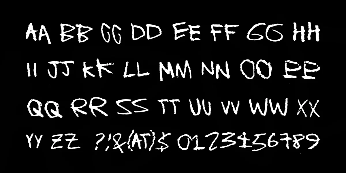 Blah blah bang Font preview 3