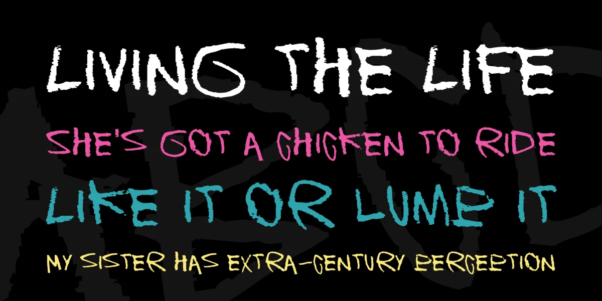 Blah blah bang Font preview 4