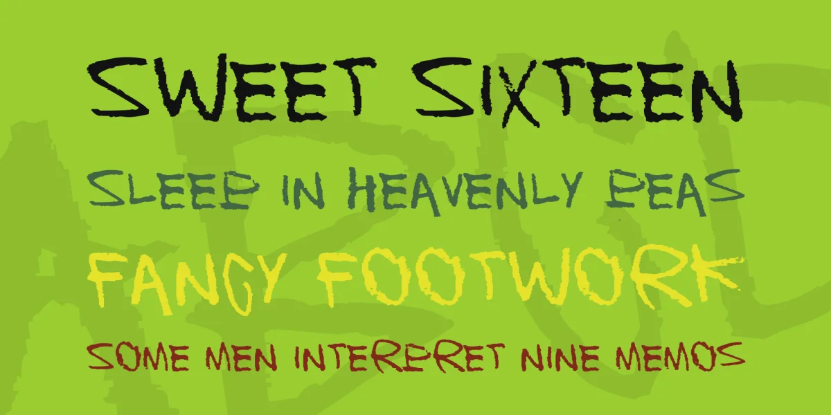 Blah blah bang Font preview 7