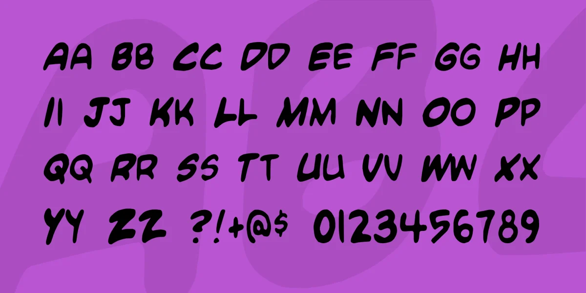 Blambot Custom Font preview 4