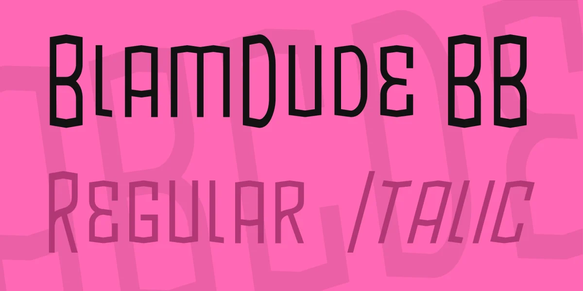 BlamDude BB Font Family