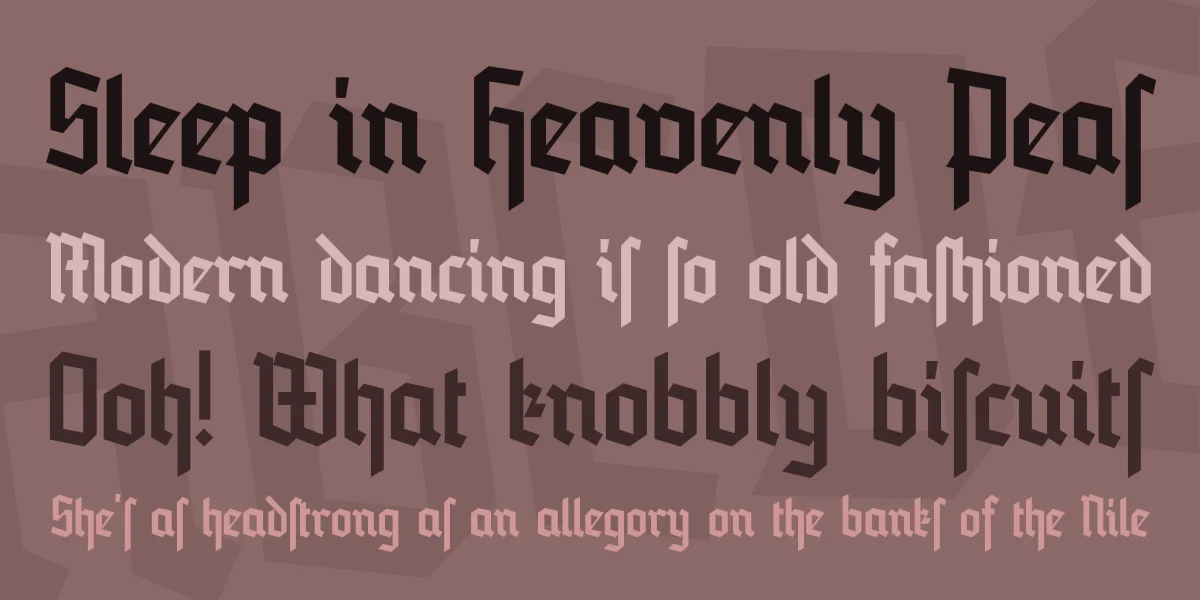 Blankenburg Font preview 2