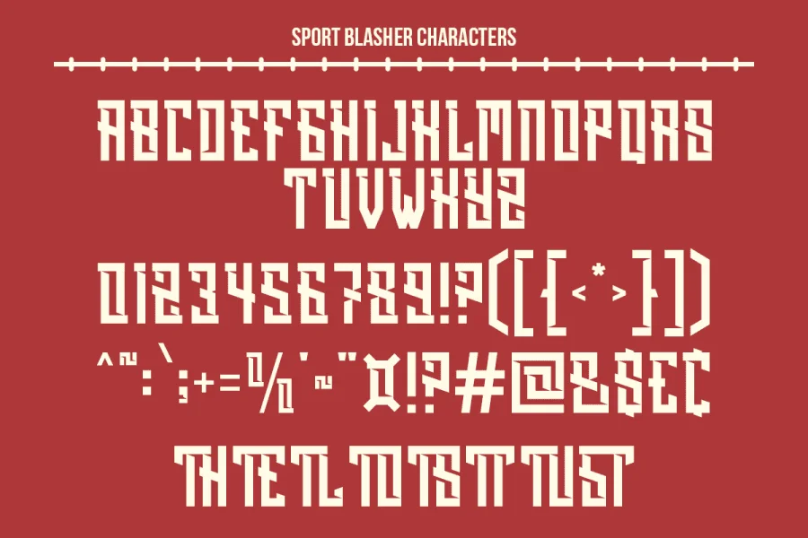 Blasher DEMO Font preview 2