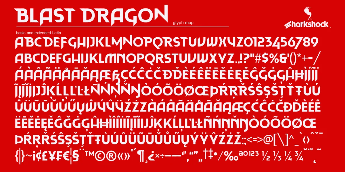 Blast Dragon Font preview 2