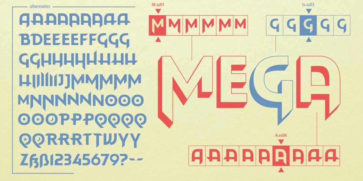Blast Dragon Font preview 3