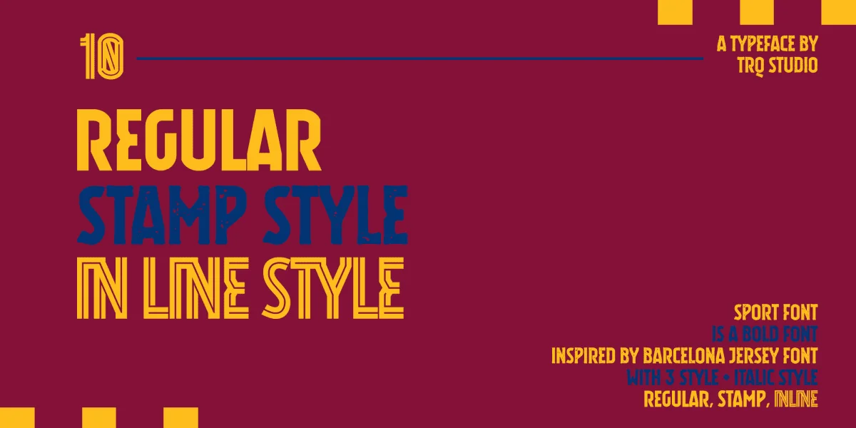 Blaugrana Font preview 6