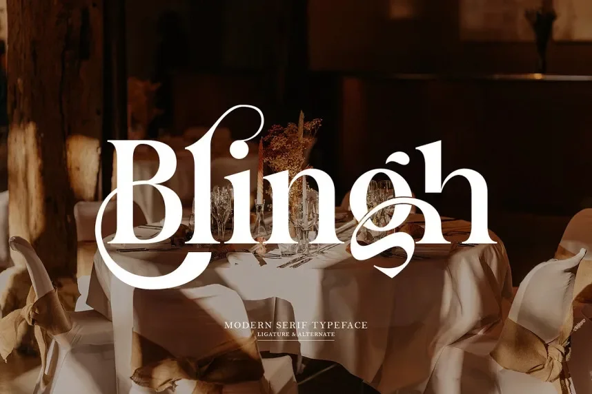 Blingh Font preview 2
