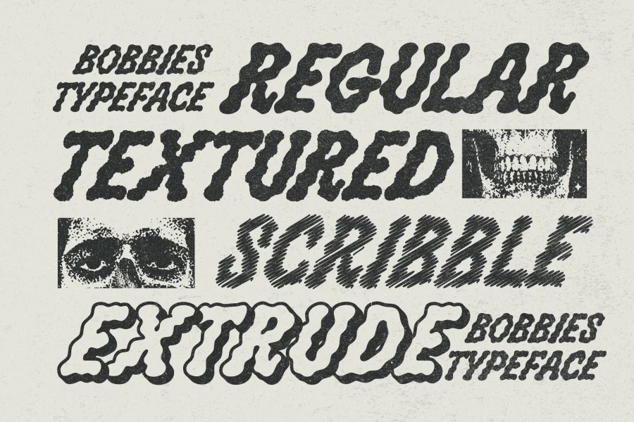 Blobbies Font preview 10