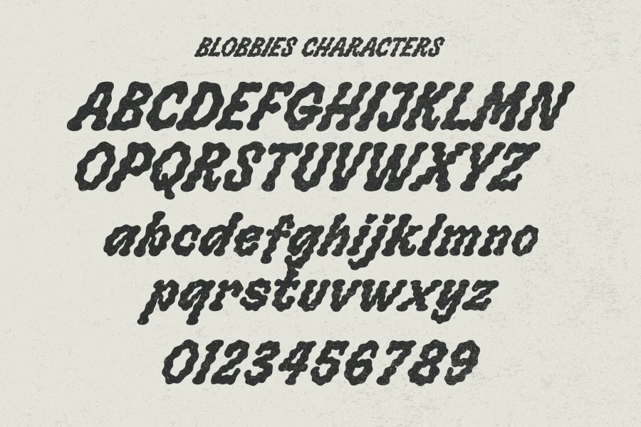 Blobbies Font preview 11