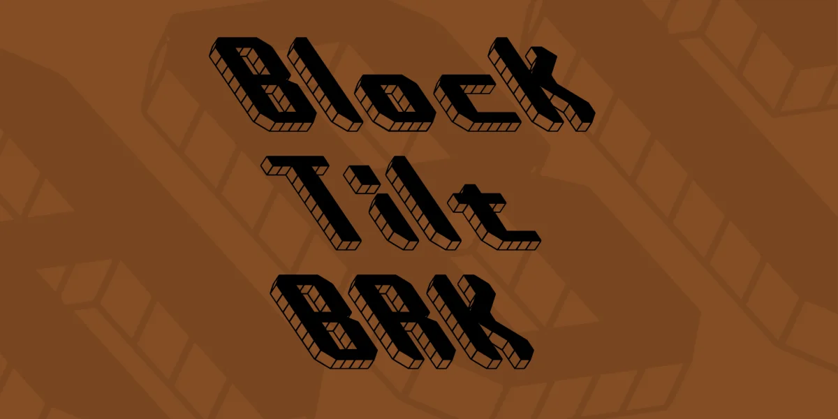 Block Tilt BRK Font