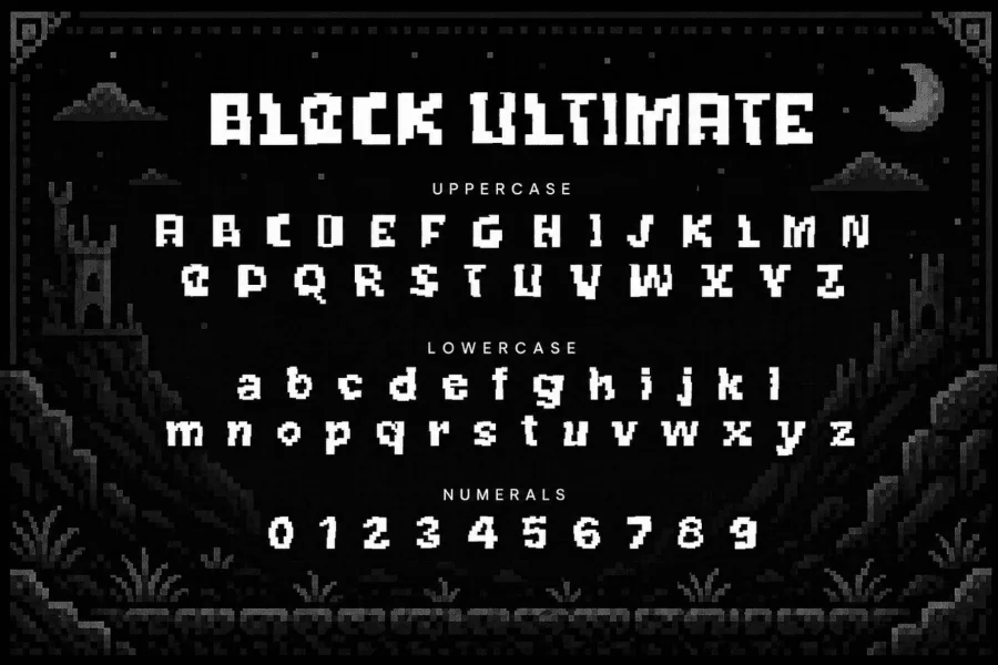Block Ultimate Demo Font preview 4