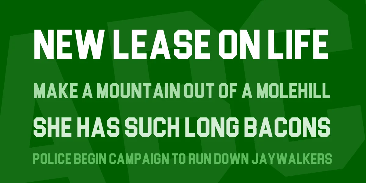 Blockletter Font preview 2