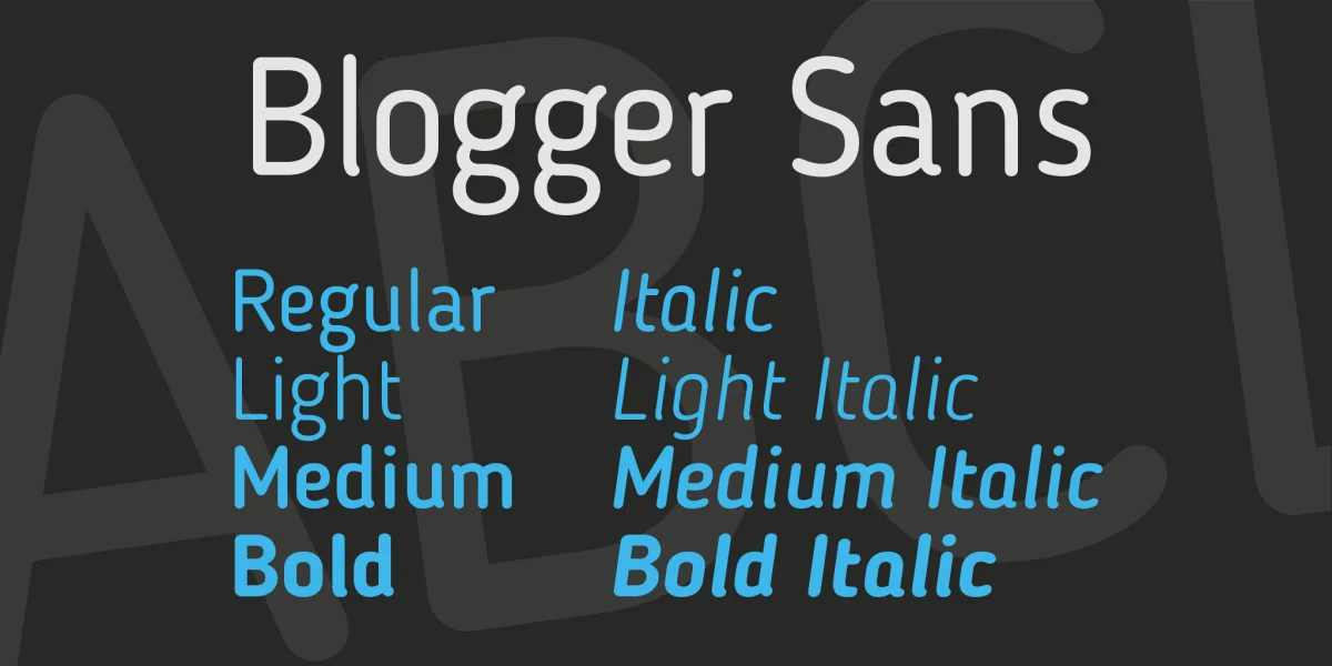 Blogger Sans Font Family preview 3