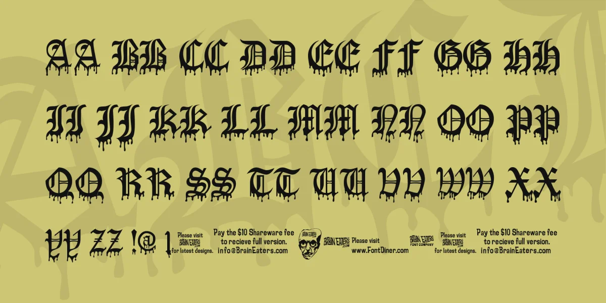 Blood Of DraculaSW Font preview 3