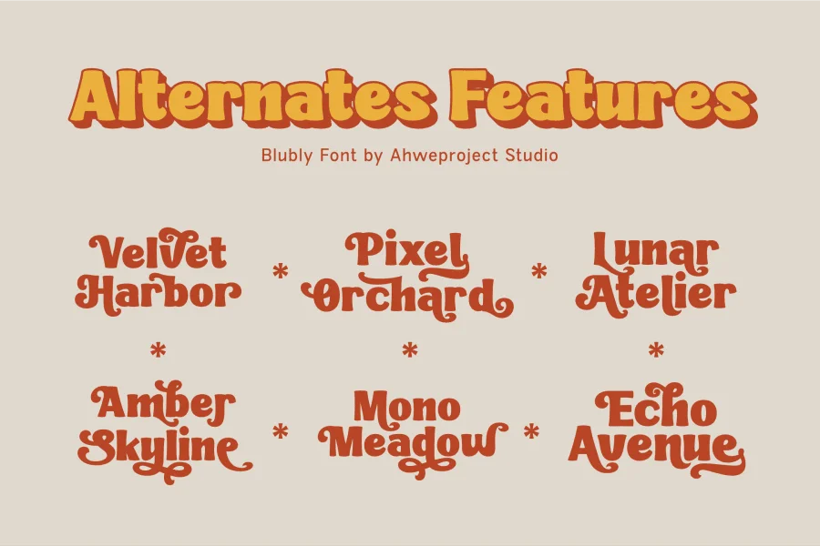 Blubly Demo Font preview 6