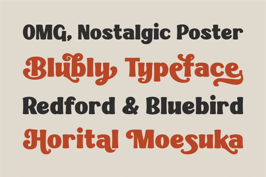 Blubly Demo Font preview 8