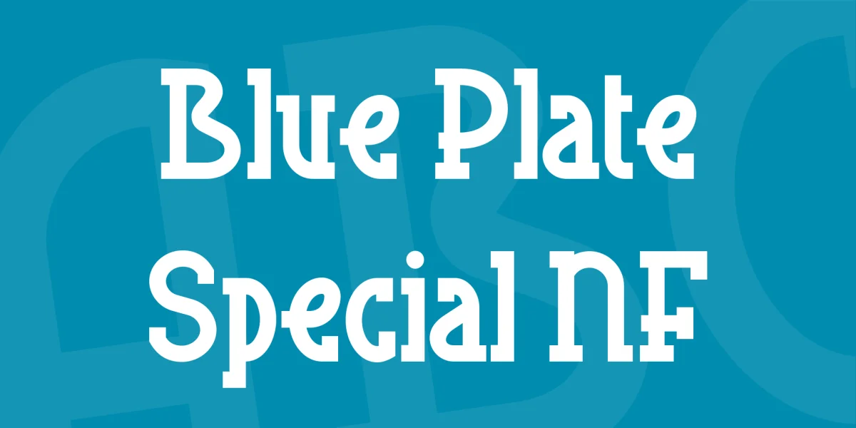 Blue Plate Special NF Font