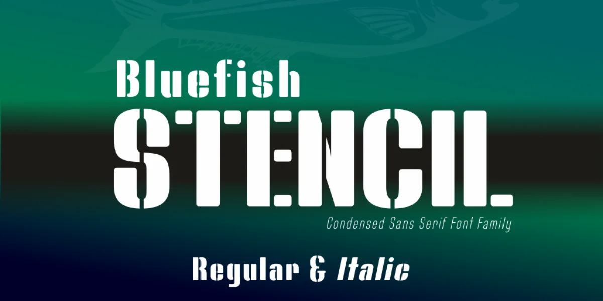 Bluefish STENCIL DEMO Font Family