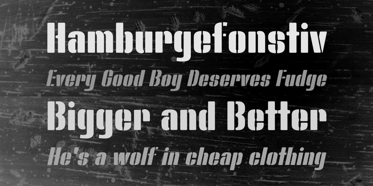 Bluefish STENCIL DEMO Font Family preview 8
