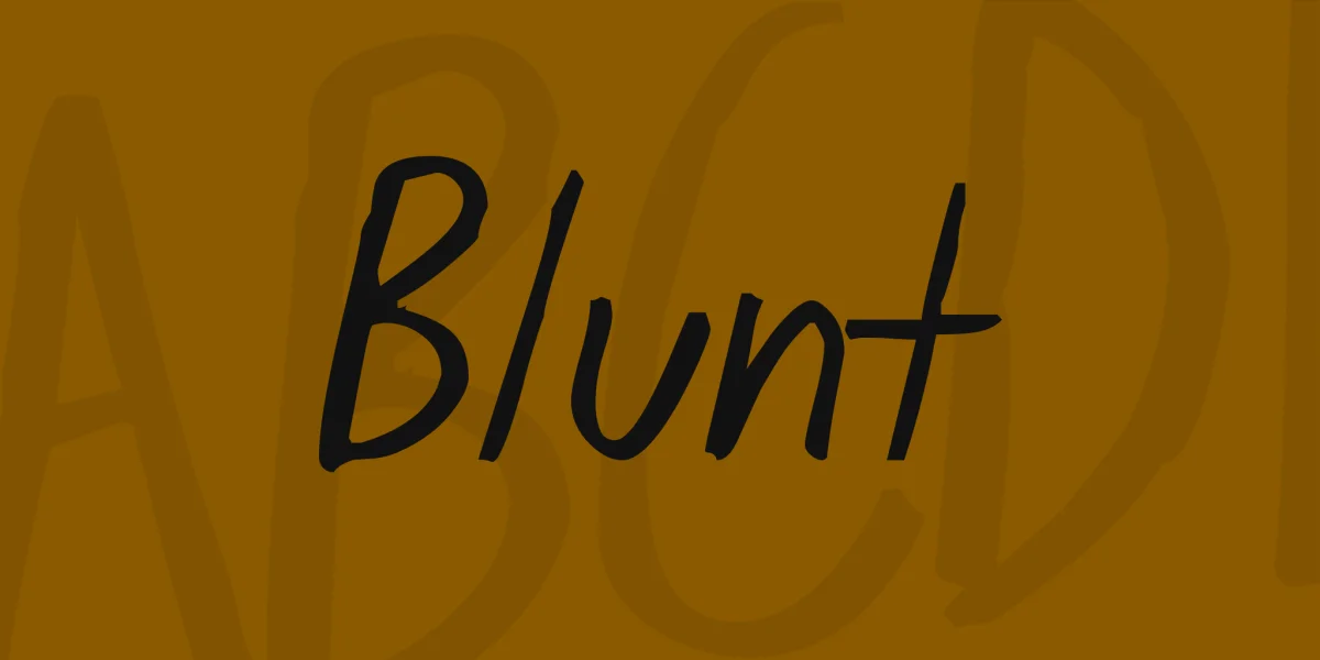 Blunt Font