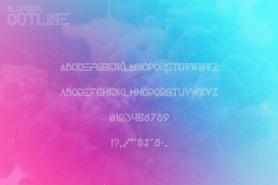 BluPurpl Font preview 10