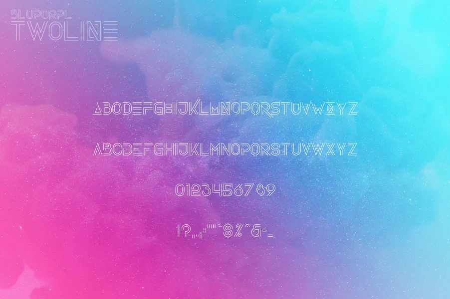BluPurpl Font preview 11