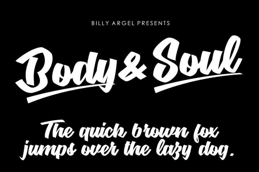 BodySoul personal Use Font preview 2