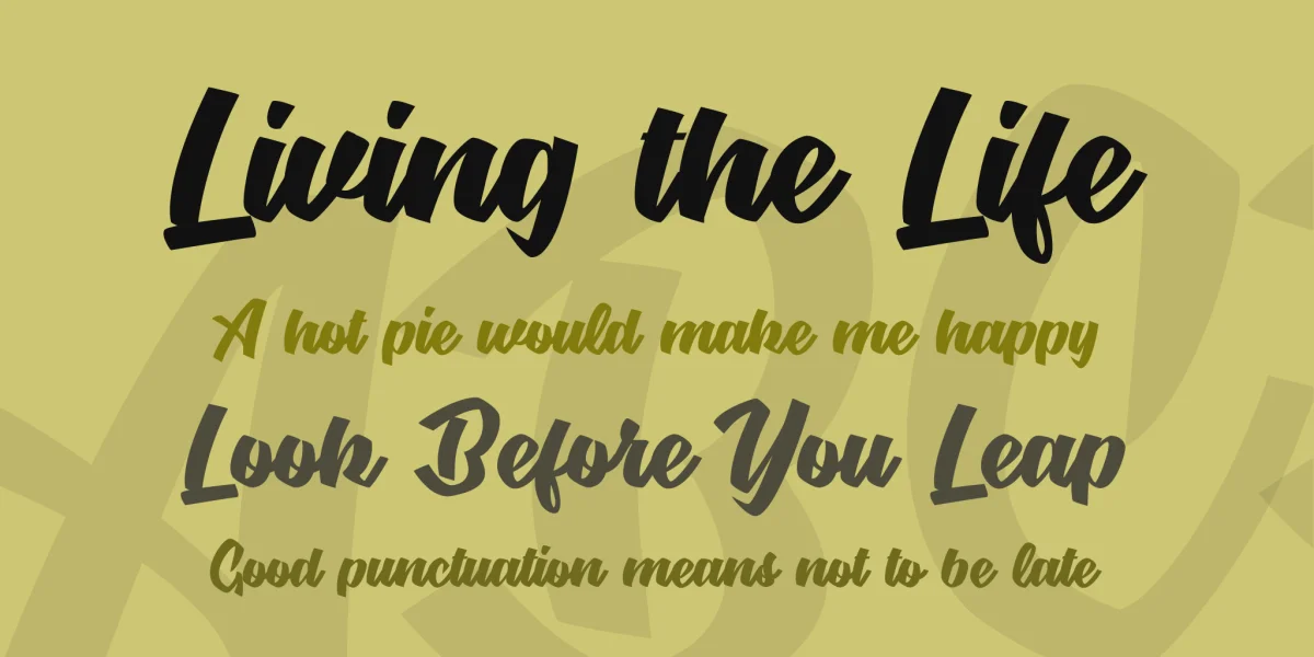 BodySoul personal Use Font preview 3