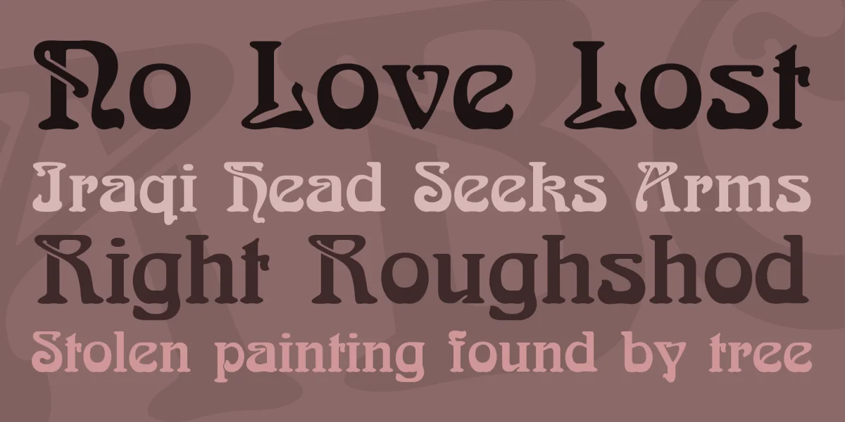 Boecklins Universe Font preview 2