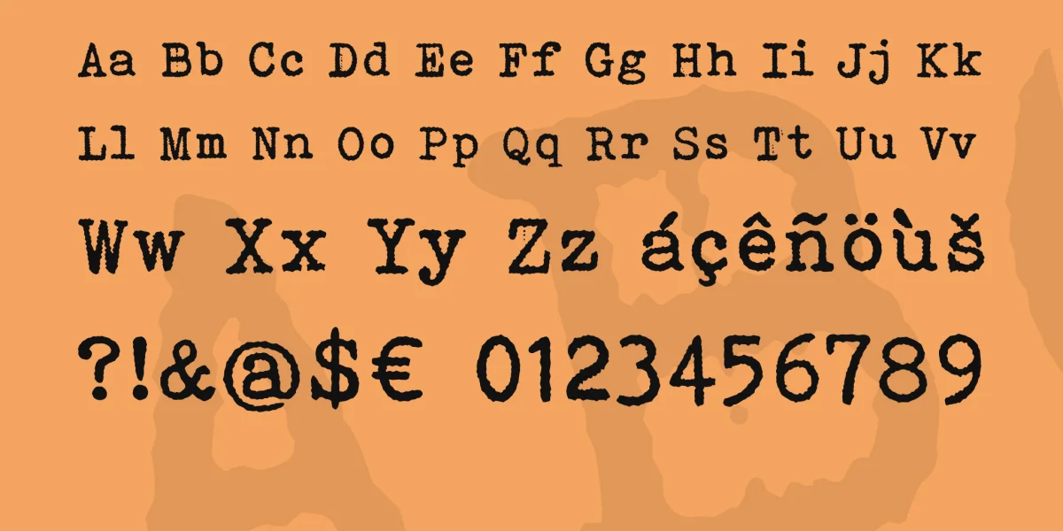 Bohemian Typewriter Font preview 3