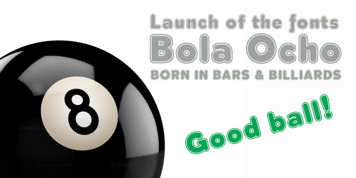 Bola Ocho Font preview 2