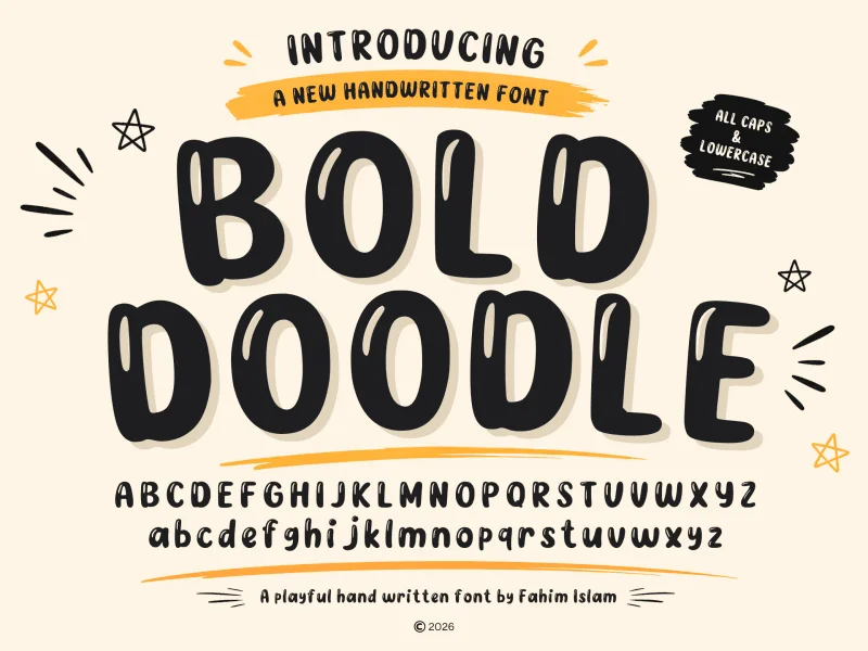 Bold Doodle Font