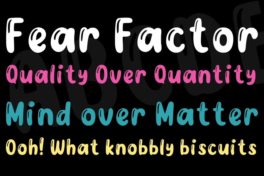 Bold Doodle Font preview 2