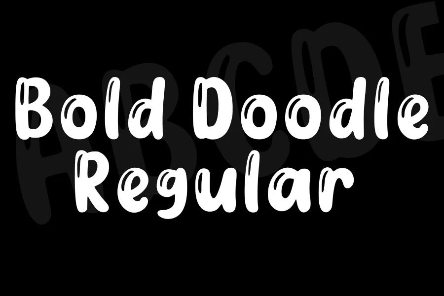 Bold Doodle Font preview 3