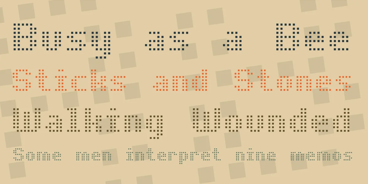 Bold Dot Digital-7 Font preview 2