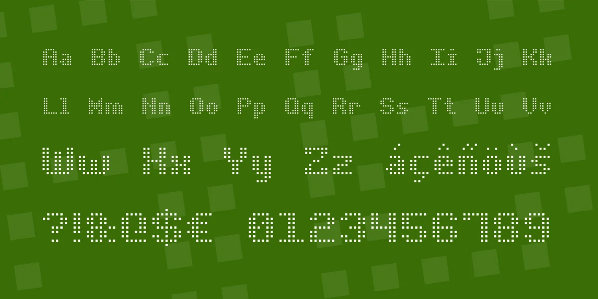 Bold Dot Digital-7 Font preview 3